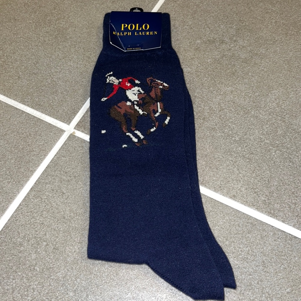 Polo Ralph Lauren Player Logo Socks Horse Equestrian Pony Mens Shoe Size 6-12.5 - Picture 1 of 5